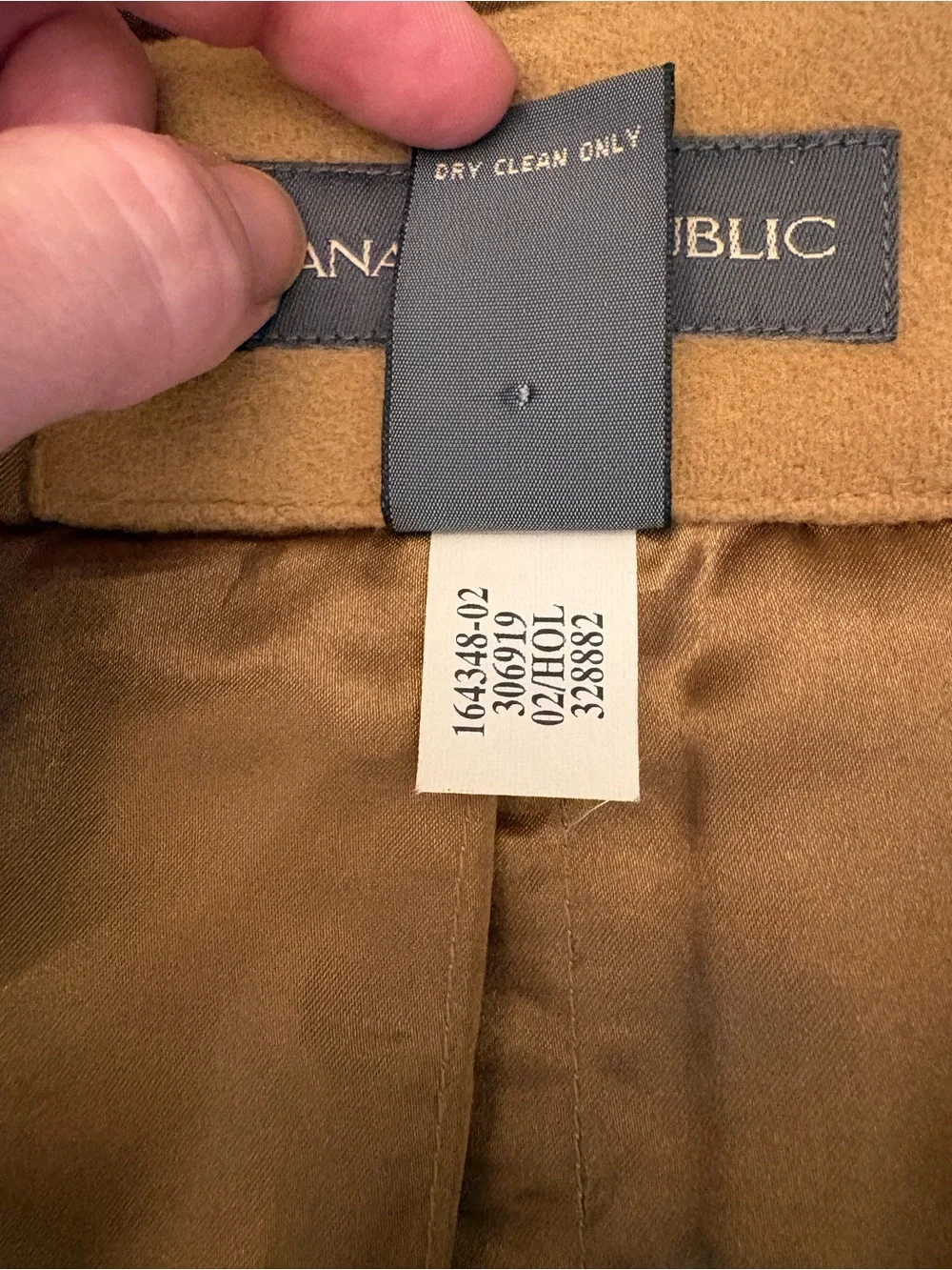 Banana Republic Men's Wool and Cashmere Pea Coat in Camel Brown